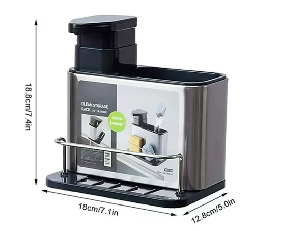 Miniatura 2 de Dispensador de Jabon 3 EN 1 en ACERO